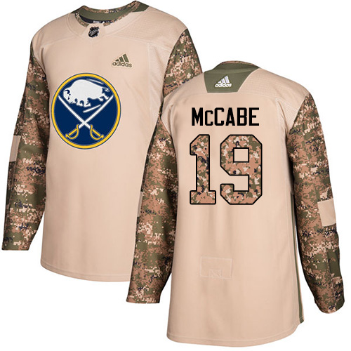 Adidas Sabres #19 Jake McCabe Camo Authentic Veterans Day Stitched NHL Jersey